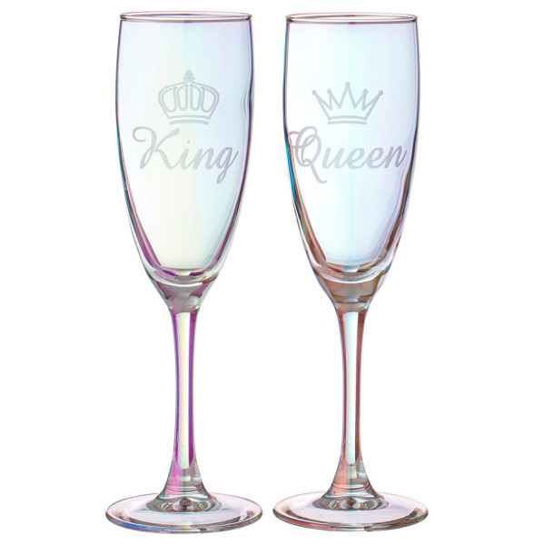 Бокалы для шампанского 170 мл 2 шт  LEFARD &quot;Король и Королева&quot; / 323505