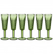 Бокалы для шампанского 150 мл 6 шт зелёные  LEFARD &quot;Muza Color /Графика&quot; / 192984