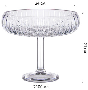 Фруктовница 24 х 21 см н/н  Alegre Glass "Sencam" / 313789