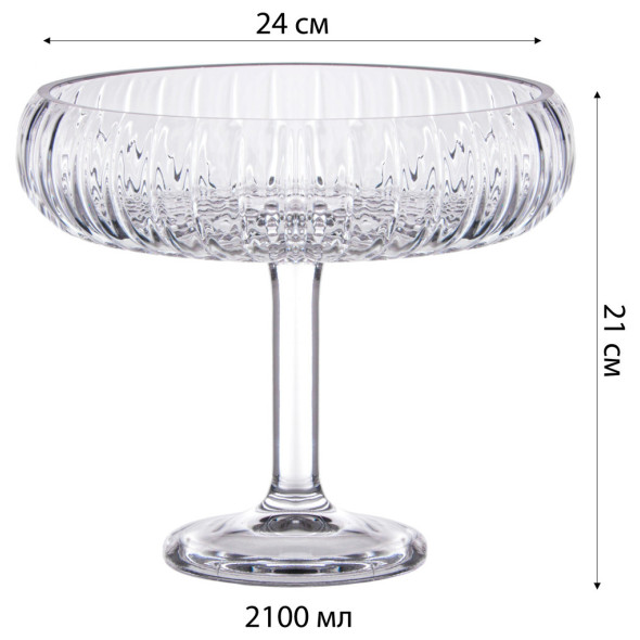 Фруктовница 24 х 21 см н/н  Alegre Glass &quot;Sencam&quot; / 313789