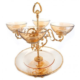 Этажерка-менажница 2-х ярусная  Rosaperla &quot;Розаперла /Медовая&quot; / 116808