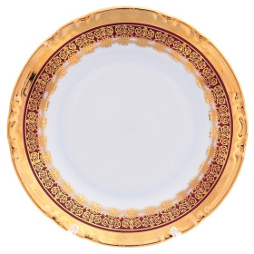 Набор тарелок 17 см 6 шт  Thun &quot;Констанция /Малиновая полоса с золотом&quot; / 149821