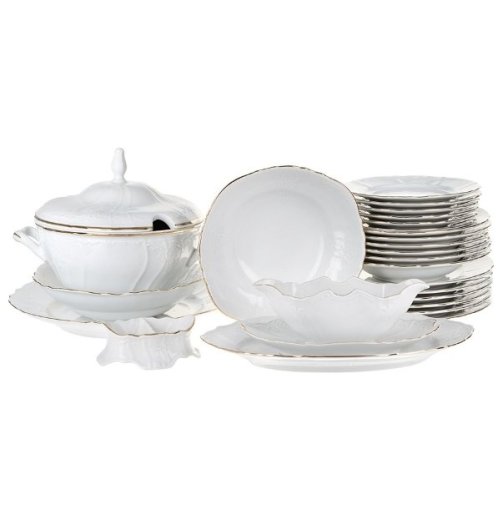 Столовый сервиз на 6 персон 25 предметов  Thun "Бернадотт /Отводка золото" / 006071 — 