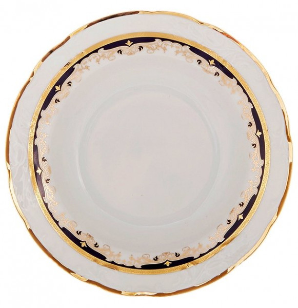 Набор тарелок 23 см 6 шт глубокие  Thun &quot;Тулип /Лилии на синем&quot; / 040365