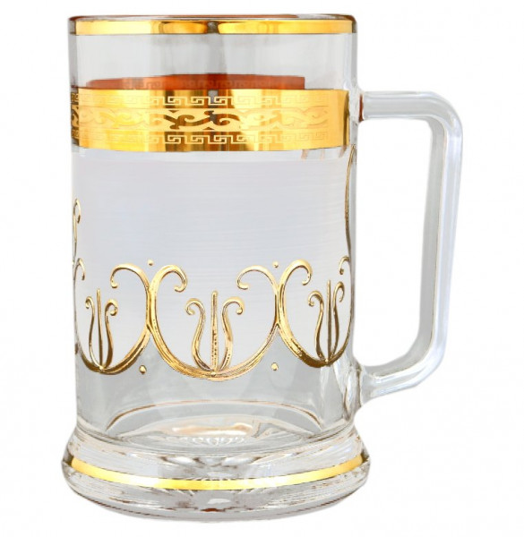 Кружка для пива 500 мл золото  Bohemia &quot;Diaryt /Версаче&quot;  VP / 110100