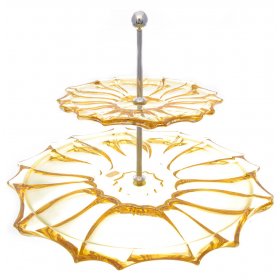 Этажерка 2-х ярусная  Aurum Crystal &quot;Plantica /Амбер&quot; / 231483