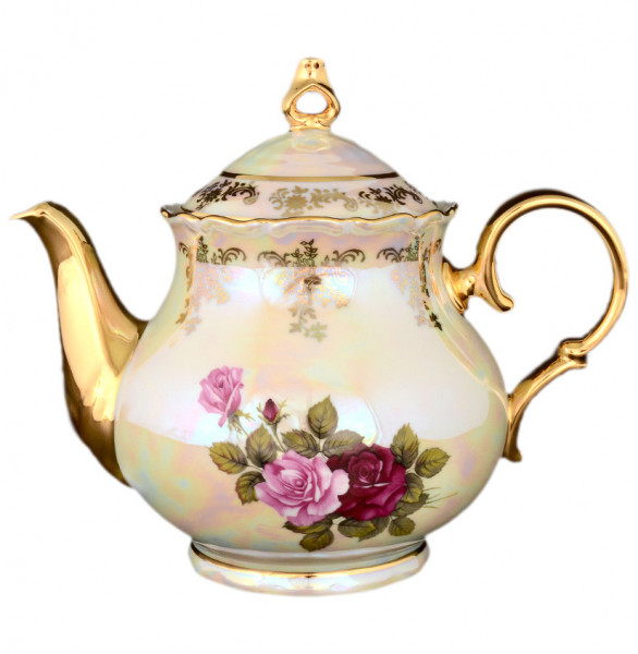 Заварочный чайник 1,2 л  Bohemia Porcelan Moritz Zdekauer 1810 s.r.o. &quot;Офелия /Роза перламутр&quot; / 033781