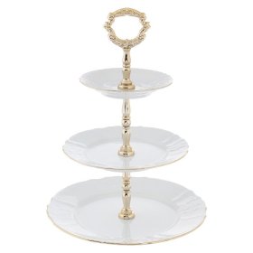 Этажерка 3-х ярусная  Thun &quot;Бернадотт /Отводка золото&quot; (14 х 19 х 25 см) / 150935