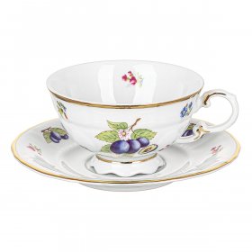 Набор чайных пар 200 мл 6 шт н/н  Leander &quot;Соната /Сливы&quot; / 366196