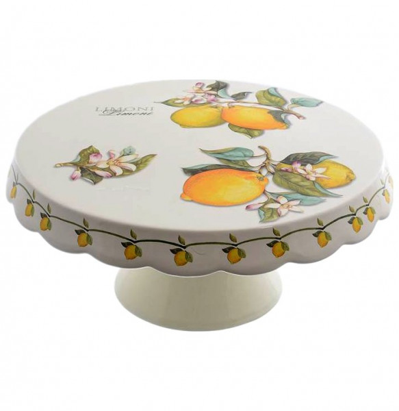 Тортница 32 см н/н  Artigianato Ceramico by Caroline &quot;Artigianato ceramico /Лимоны&quot; / 156763