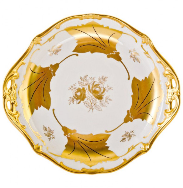 Пирожковая тарелка 28 см  Weimar Porzellan &quot;Кленовый лист /Белый&quot; / 015571