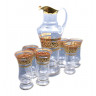 Набор для воды 7 предметов (кувшин + 6 стаканов)  Egermann "Махараджа золото" / 018695