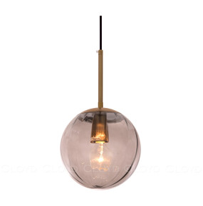 Подвесной светильник 1 рожковый  Cloyd "BRINN" / Ø20 см - золото - дымчатый / 350158