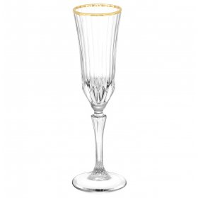 Бокалы для шампанского 180 мл 6 шт  Bohemia Design &quot;Адажио /Отводка золото /матовый&quot; / 360824