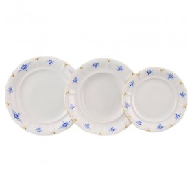 Набор тарелок 18 предметов (19, 23, 25 см)  Leander &quot;Соната /Голубой цветок&quot; / 158051