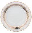 Набор тарелок 23 см 6 шт глубокие  Bohemia Porcelan Moritz Zdekauer 1810 s.r.o. &quot;Клаудия /Цветочный узор на платине&quot;  / 171298