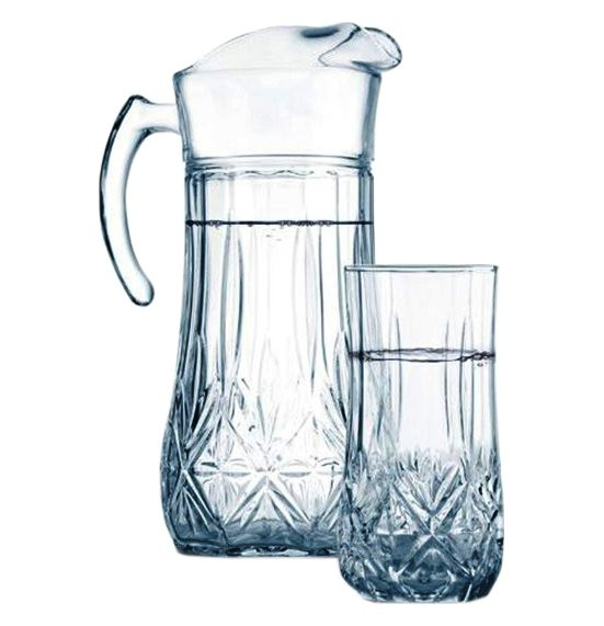 Набор для воды 7 предметов (кувшин 1,8 л + 6 стаканов по 310 мл)  LUMINARC &quot;Брайтон /Без декора&quot; / 160477