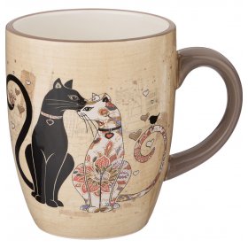 Кружка 300 мл  Agness &quot;парижские коты&quot; / 244644