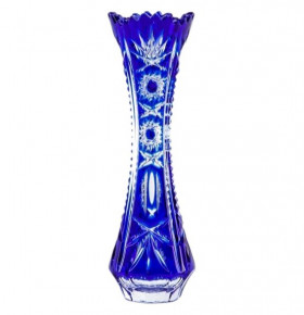 Ваза для цветов 20,5 см  Aurum Crystal "Кенди /Синяя" / 152805