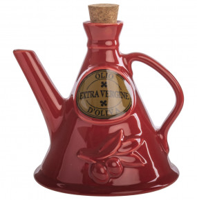 Бутылка для масла 17 см 500 мл  Artigianato Ceramico by Caroline "Le Latte" красная / 228150