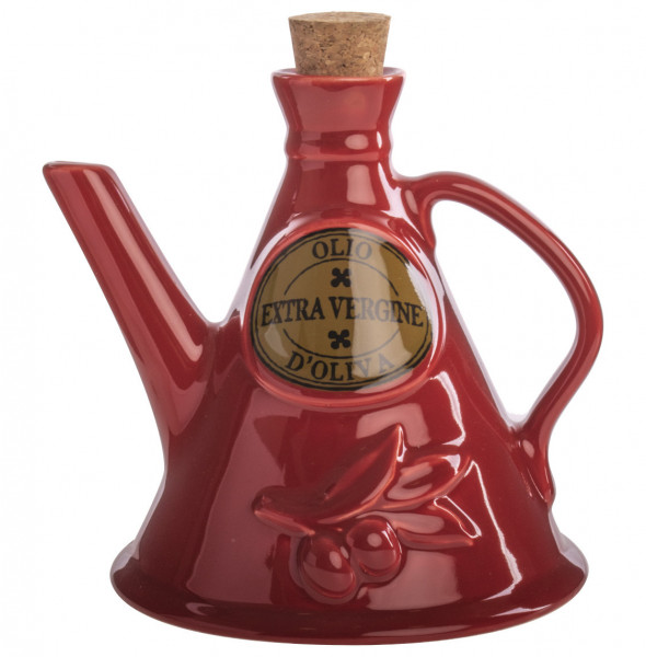 Бутылка для масла 17 см 500 мл  Artigianato Ceramico by Caroline &quot;Le Latte&quot; красная / 228150