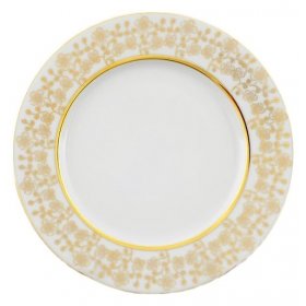 Тарелка 17 см  Leander &quot;Виндзор /Золотые цветы /белая&quot; 1 / 158679