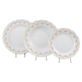 Набор тарелок 18 предметов (19, 23, 25 см)  Leander &quot;Верона /Розовый цветок&quot; / 158129