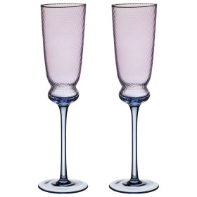 Бокалы для шампанского 210 мл 2 шт  LEFARD "Twist &amp; shine purple" / 392552