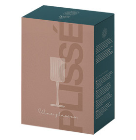 Бокалы для красного вина 520 мл 2 шт розовый/зелёный  Pozzi Milano 1876 "Modern Classic" (подарочная упаковка)  / 340176