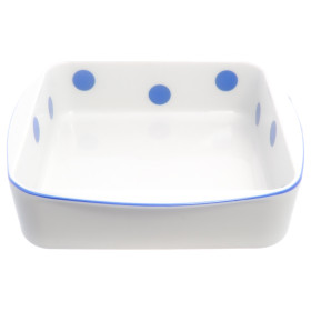 Салатник 20 см квадратный  Thun &quot;Синий горох&quot; / 223902