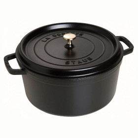 Кокот 24 см с крышкой чёрный 3,8 л  Staub &quot;STAUB&quot; / 258018