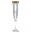 Бокалы для шампанского 200 мл 6 шт  Crystalite Bohemia &quot;Джессика /Золото&quot; / 048901