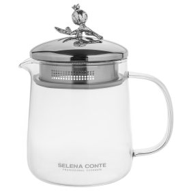 Заварочный чайник 1,2 л  Selena "Grazia /серебро" / 393232