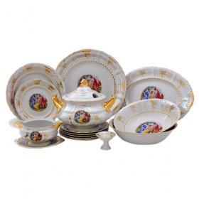 Столовый сервиз на 6 персон 23 предмета (без салатника, круглого блюда)  Leander &quot;Соната /Мадонна /Перламутр&quot; / 277353