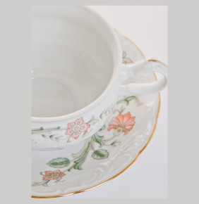 Набор чайных пар 165 мл 6 шт низкие н/н  Thun "Тулип /Персиковый цветок" / 002252