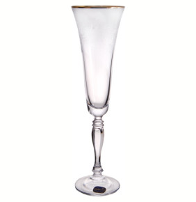 Бокалы для шампанского 180 мл 6 шт  Crystalex CZ s.r.o. "Виктория /Отводка золото" / 111995