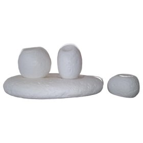 Набор для специй 4 предмета (солонка, перечница, подставка для зубачисток)  Villin`s &quot;Речная галька&quot; / 386366