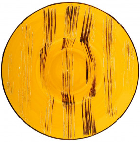 Тарелка 27 см глубокая жёлтая  Wilmax "Scratch" / 261483