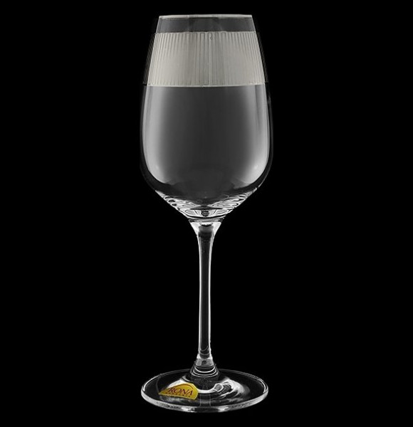 Бокалы для белого вина 340 мл 6 шт  Rona &quot;Престиж /Серебряная дорожка&quot; / 146202