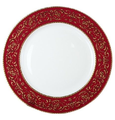 Набор тарелок 19 см 6 шт  Thun &quot;Кристина /Золотой узор на красном&quot; / 027120