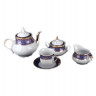 Чайный сервиз на 6 персон 15 предметов  Thun "Констанция /Синяя полоса с золотом" / 030456