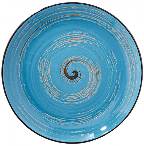 Тарелка 28 см голубая  Wilmax &quot;Spiral&quot; / 261655