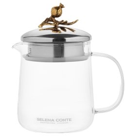 Заварочный чайник 1,2 л  Selena "Grazia /золото" / 393203