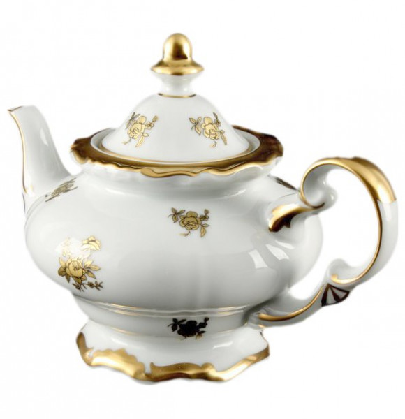 Заварочный чайник 600 мл  Weimar Porzellan &quot;Роза золотая /золото&quot;  / 071681