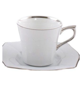 Чашка чайная 230 мл 1 шт  Royal Czech Porcelain &quot;Львов /Отводка платина&quot; / 203862