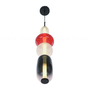 Подвесной светильник 1 рожковый  Cloyd "SUPERNOVA" / выс. 65 см - черный / 350162