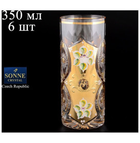 Стаканы для воды 350 мл 6 шт  Sonne Crystal &quot;Хрусталь с золотом&quot; / 059920