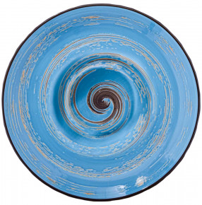 Тарелка 25,5 см глубокая голубая  Wilmax "Spiral" / 261659