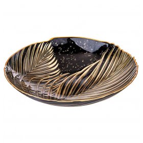 Блюдо 33 х 6,7 см круглое глубокое  Bronco "Bohemia black" / 289908