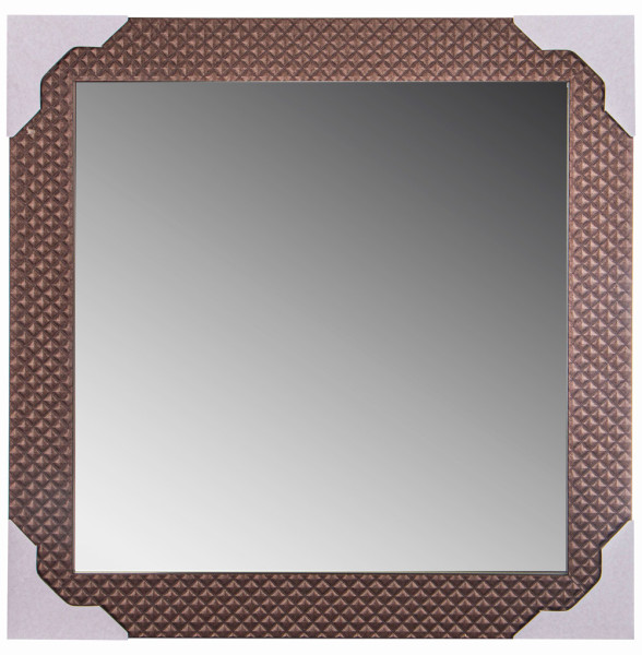 Зеркало 50 х 50/41 х 41 см /рама шоколадное серебро / 290638